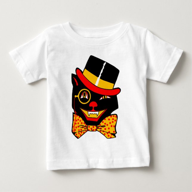 Zylinder-Katze Baby T-shirt (Vorderseite)
