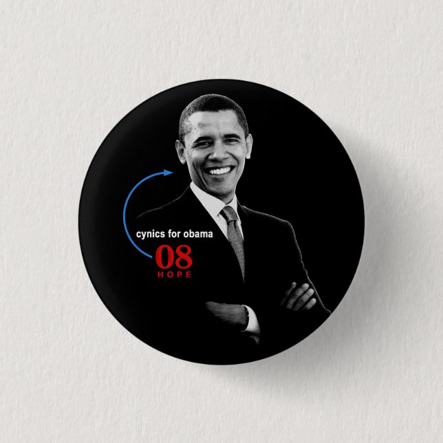 Zyniker für Barack Obama Knopf Button (Vorderseite)