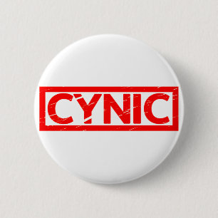 Zynische Briefmarke Button