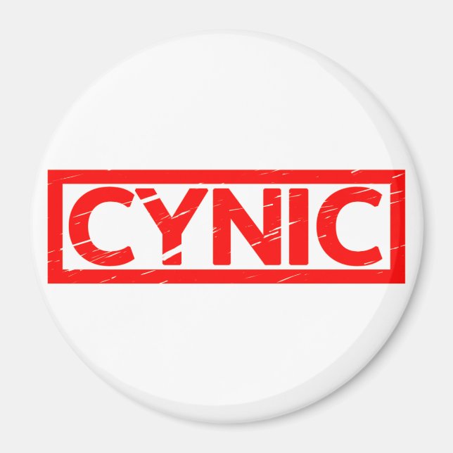 Zynische Briefmarke Magnet (Vorne)