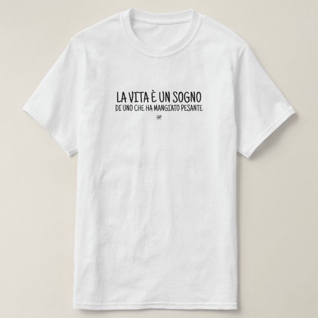 Zynischer Witz in Italienisch T-Shirt (Design vorne)