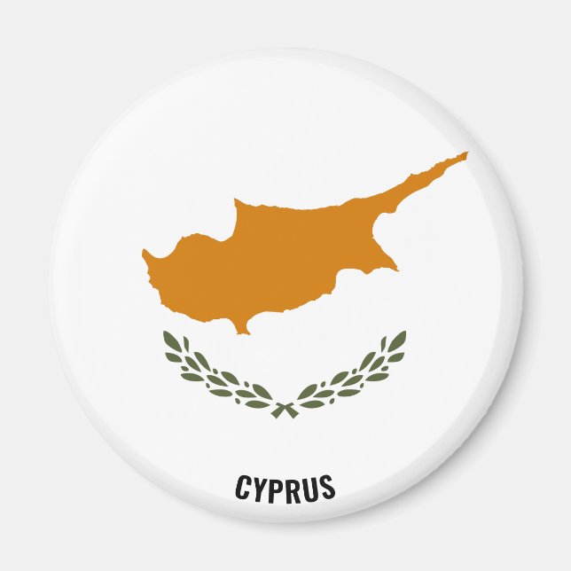 Zypern-Flagge Charming Patriotic Magnet (Vorne)