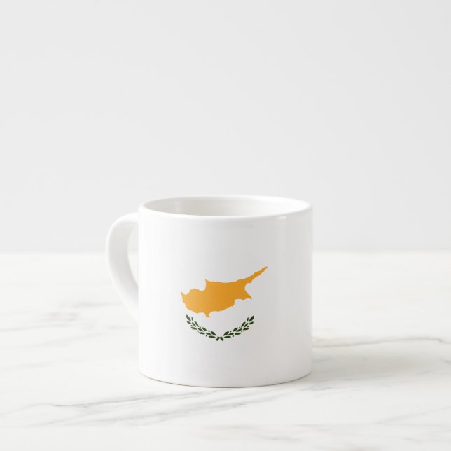 Zypern-Flagge Espressotasse (Vorderseite Links)