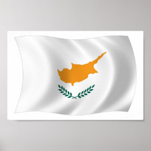 Zypern-Flagge Poster Druck