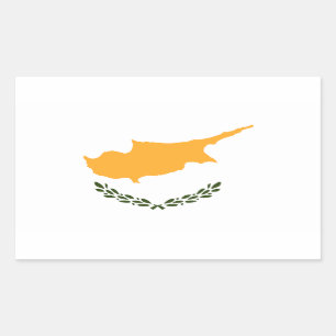 Zypern-Flagge Rechteckiger Aufkleber