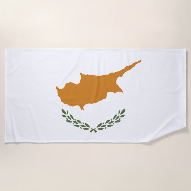 Zypern-Flagge Strandtuch (Vorderseite)