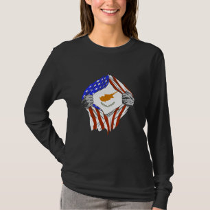 Zypern-Flagge USA USA Chest Zyprer Pride Cyprio T-Shirt