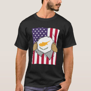 Zypern-Flaggenblut in mir Zuhause Pride zypriot Am T-Shirt