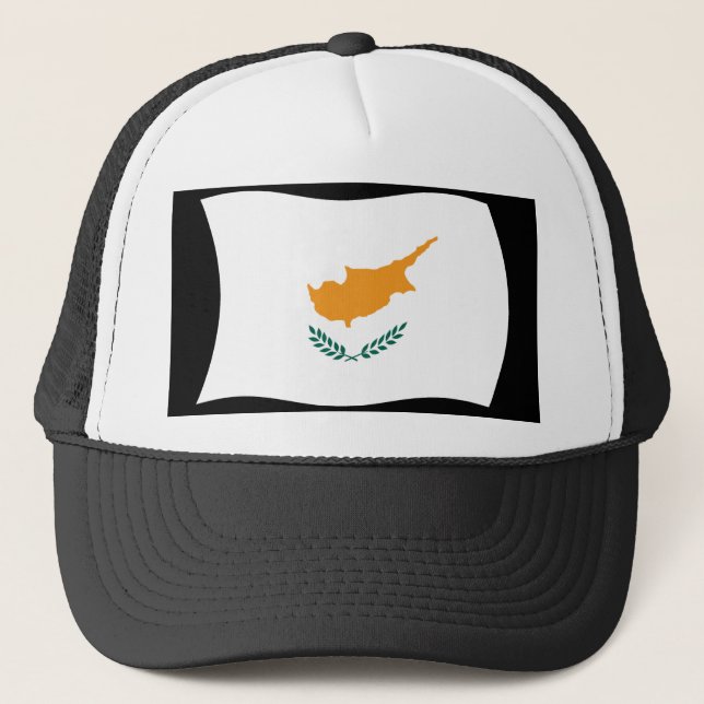 Zypern-Flaggenhut Truckerkappe (Vorderseite)