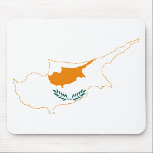 Zypern Flaggenkarte Mousepad