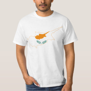 Zypern Flaggenkarte T-Shirt