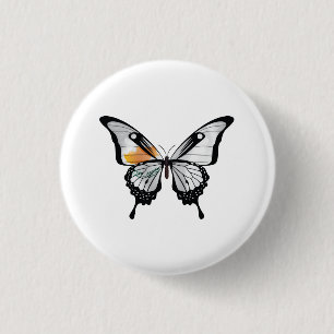 Zypern-Frack-Schmetterlingsflagge Button