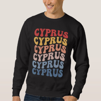 Zypern Groovy Retro Zyprisch Sweatshirt