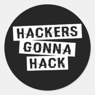 ZYPERN HACKERS GONNA HACK - Style1 - Typ3 Runder Aufkleber