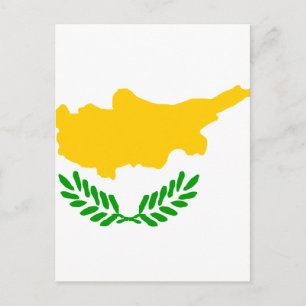 Zypern Hochwertige Flagge Postkarte