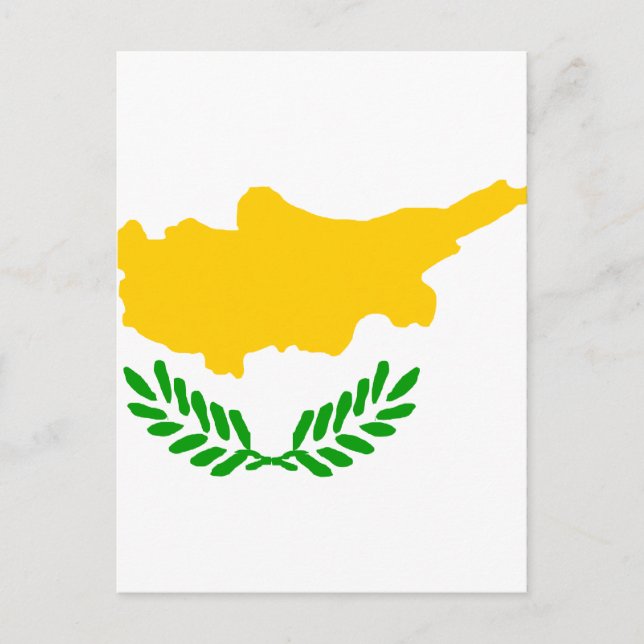 Zypern Hochwertige Flagge Postkarte (Vorderseite)