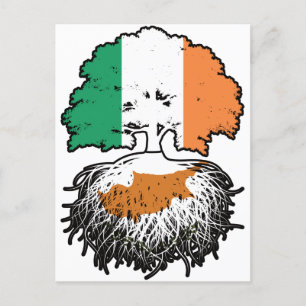 Zypern - Irish Ireland Treots Flag Postkarte