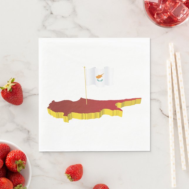 Zypern-Karte Serviette (Von Creator hochgeladen)