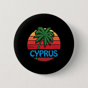 Zypern Sommer Palme Strand Zyprisch Souvenir Gra Button