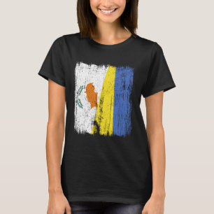 Zypern Ukraine Halbflagge Zypriotisches Ukrainisch T-Shirt