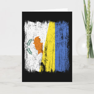 Zypern Ukraine Halbflagge Zyprisch Ukrainisches Er Karte