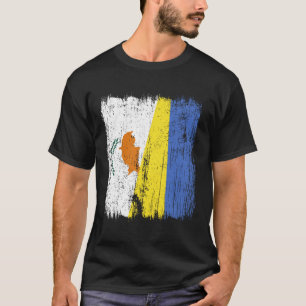 Zypern Ukraine Halbflagge Zyprisch Ukrainisches Er T-Shirt