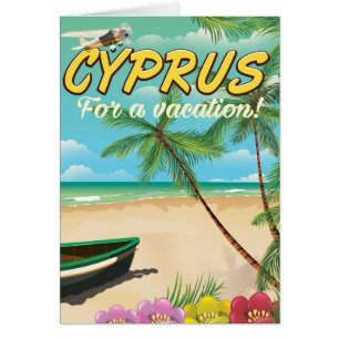Zypern Vintage-Strandreiseplakat