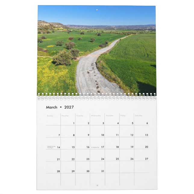 Zypern von oben Kalender (Mär 2027)