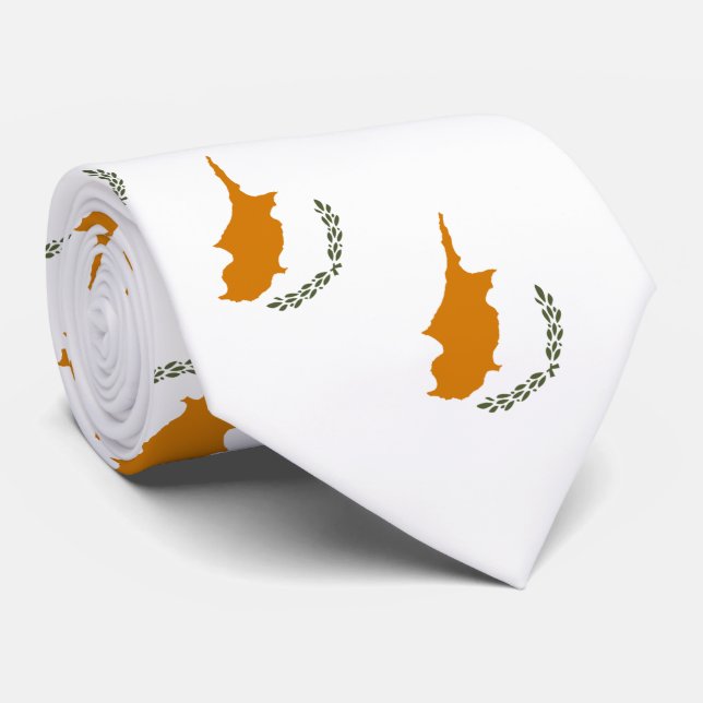 Zypernflagge Krawatte (Gerollt)