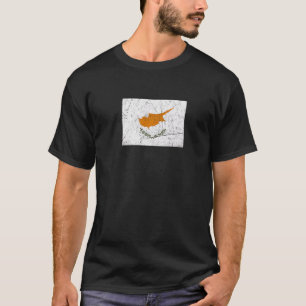 Zypernflagge mit Vintagen zyprischen Farben T-Shirt