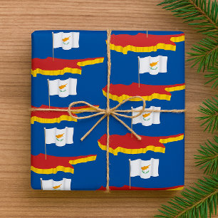 Zypernkarte Geschenkpapier