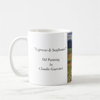 Zypresse u. Sonnenblumen Tasse
