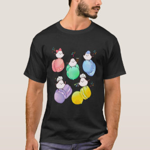 Zypresse Vogel Macaron Farbige Niedliche Japan T-Shirt