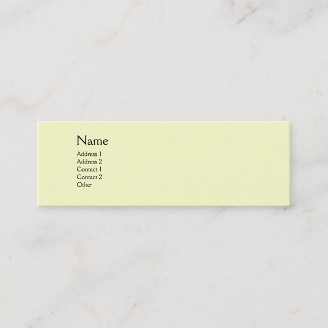 ZYPRESSEBÄUME UND MEDITERRANISCHER PINE IN DER Tos Mini Visitenkarte (Vorderseite)