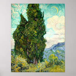 Zypressen Baum Vincent Van Gogh Landschaft Schöne  Poster