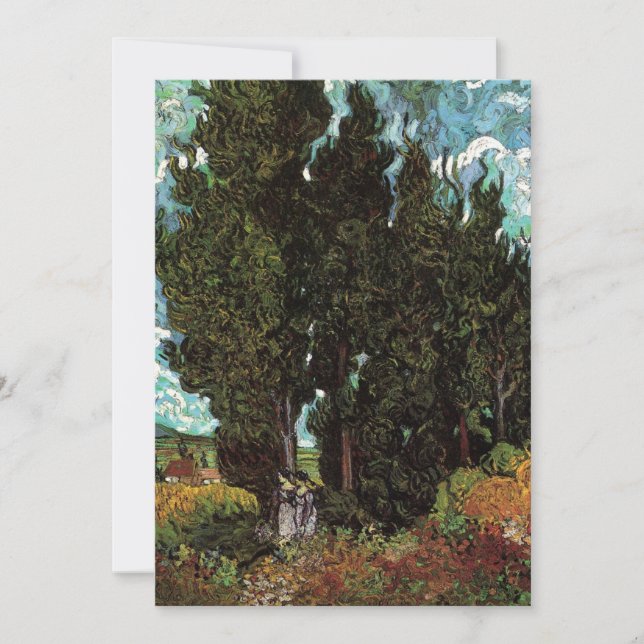 Zypressen mit weiblichen Abbildungen von Vincent v (Vorderseite)