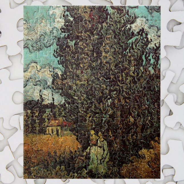 Zypressen und zwei Frauen von Vincent van Gogh Puzzle (Von Creator hochgeladen)