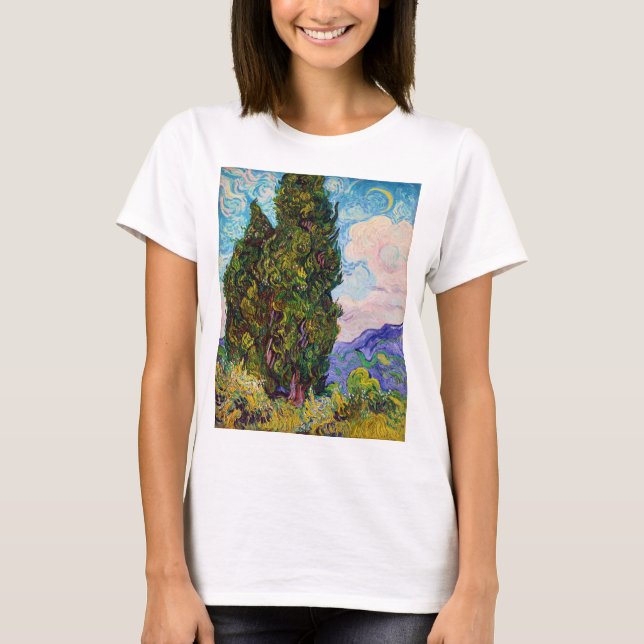 Zypressen, Van Gogh T-Shirt (Vorderseite)
