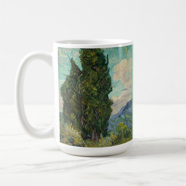 Zypressen von van Gogh Kaffeetasse (Links)