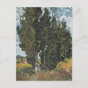 Zypressen von Van Gogh Postkarte