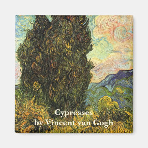 Zypressen von Vincent van Gogh Magnet