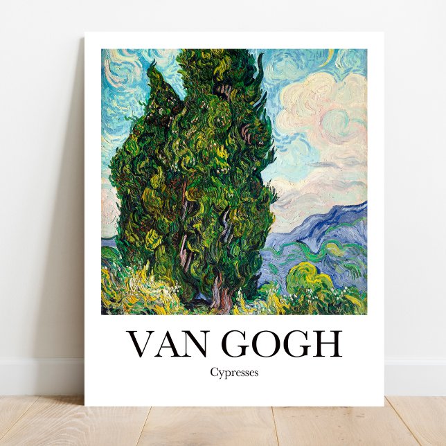 Zypressen von Vincent Van Gogh Poster (Van Gogh's Bold Cypresses: A masterpiece for your walls. High-quality art poster)