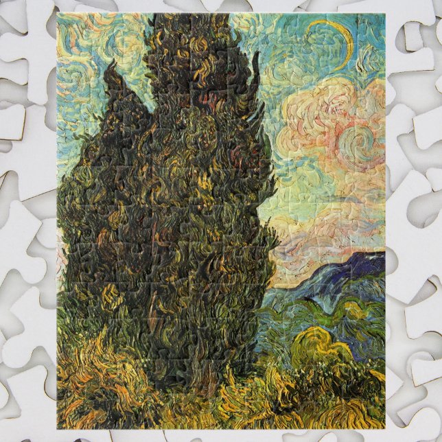 Zypressen von Vincent van Gogh Puzzle (Von Creator hochgeladen)