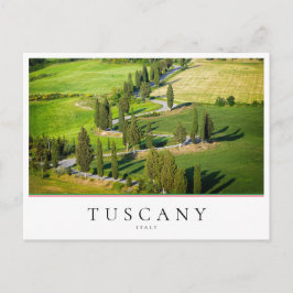 Zypressenkurvenstraße in der Toskana, Italien Postkarte
