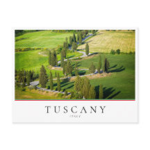 Zypressenkurvenstraße in der Toskana, Italien