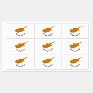 zyprische Flagge Etiketten