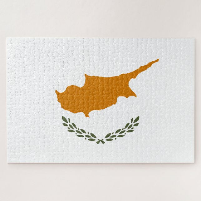 zyprische Flagge Puzzle (Horizontal)