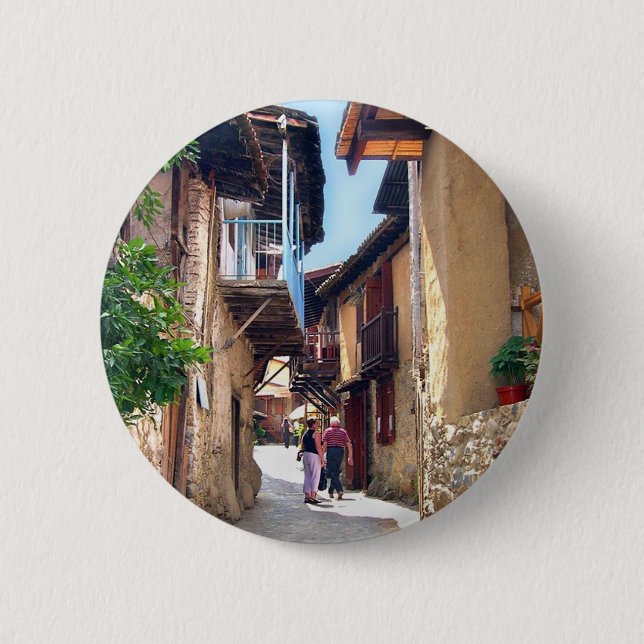 Zyprisches Bergdorf Button (Vorderseite)