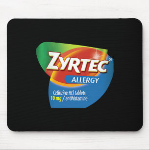 Zyrtec Allergy Funny Group Nurse Pharmacy Hallowee Mousepad