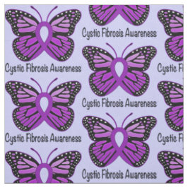 Zystische Fibrose: Bewusstsein mit Schmetterling Stoff
